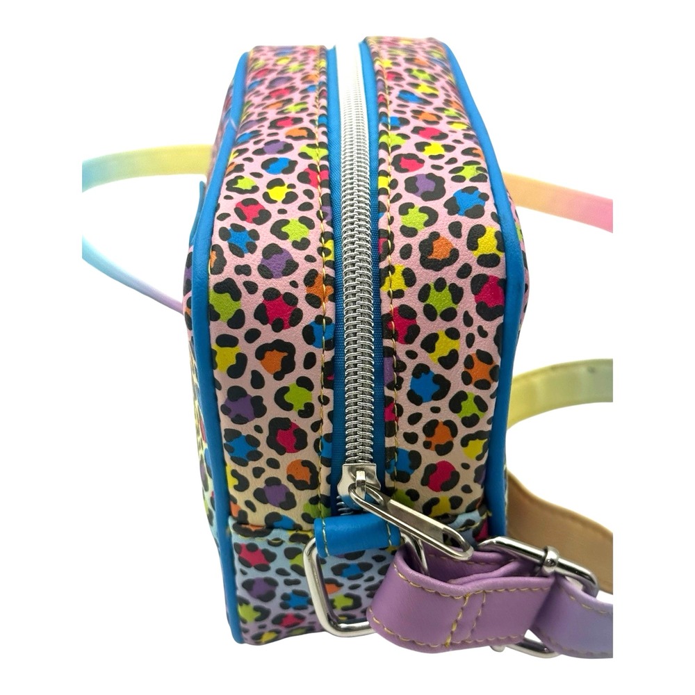 Loungefly Lisa Frank Hunter Rainbow Leopard Camera Crossbody Bag Hot Topic Purse - Picture 7 of 13